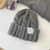 Fried Dough Twists Wool Hat Children Autumn and Winter Students Warm Ear Protection Knitted Hat Lovers Versatile Cold Hat