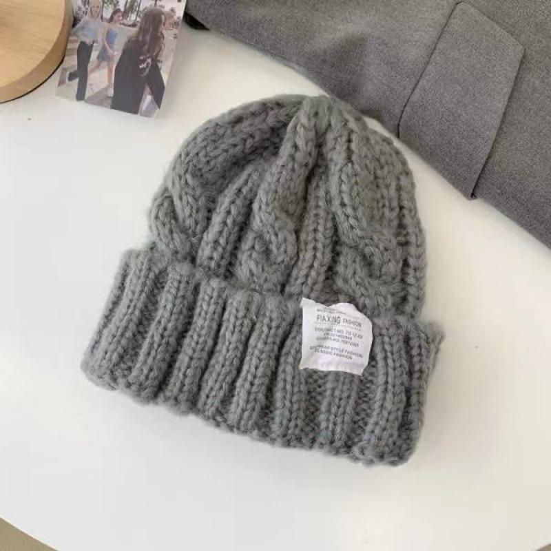 Fried Dough Twists Wool Hat Children Autumn and Winter Students Warm Ear Protection Knitted Hat Lovers Versatile Cold Hat