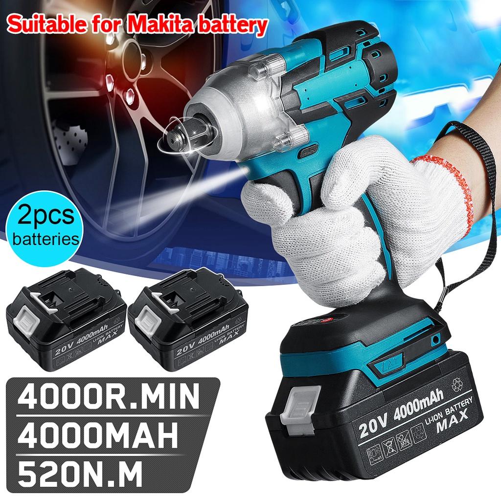 20V 520N.m 1/2 Rechargeable Socket Cordless Wrench Screwdriver Power Tools for Battery Brushless Electric Impact Wrench