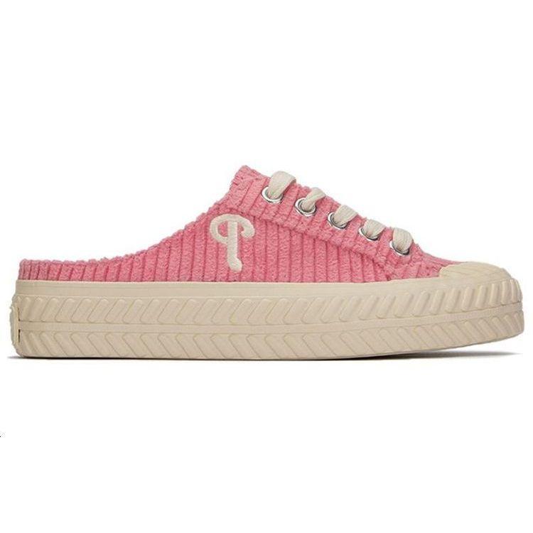 MLB Playball Mule Shock Absorbing Wear Resistant Lightweight Breathable Low Top Skate Shoes Unisex sneaker Pink 3AMUUD116-10PKS