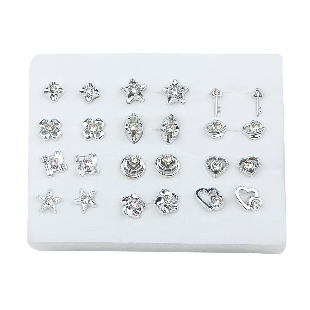 12Pairs Shiny Earring Stud Set Earring For Women Girl Earrings Jewelry