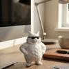 Забавная Крутая Статуэтка Кота 3D Печатная Милая Кошка в Солнечных Очках Фигурка Причудливый Котёнок Украшение для Рабочего Стола Подарки для Любителей Кошек