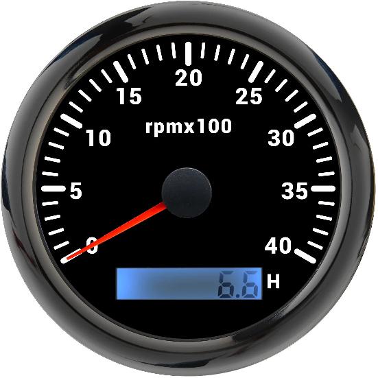 85MM Tachometer with LCD Hour Meter For Marine Boat Car RPM Gauge 8000rpm 6000rpm RPM Meter Tach Gauge 7 Colors LED Backlight
