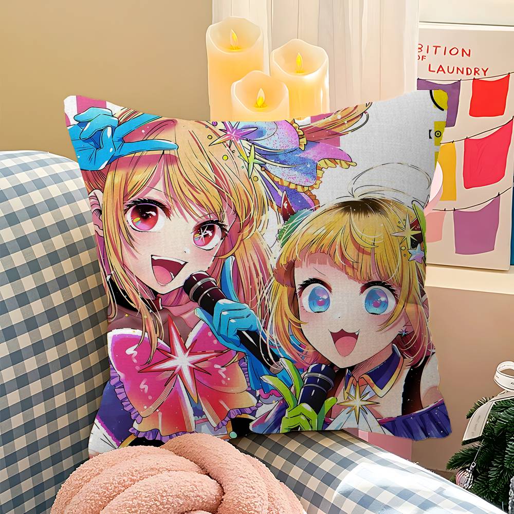 Drama Anime Oshi No Ko Cushion Cover Pillowcase Upholstery Sofa Throw Pillow Home Decor Pillowcas