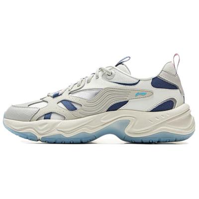 Li Ning Seagull Удобные Универсальные Нескользящие Износостойкие Дышащие Низкие Повседневные Кроссовки Унисекс Повседневная Обувь Белые Синие AGCV307-2