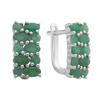 Серебряные серьги с натуральным изумрудом 3.628ct (2180012)