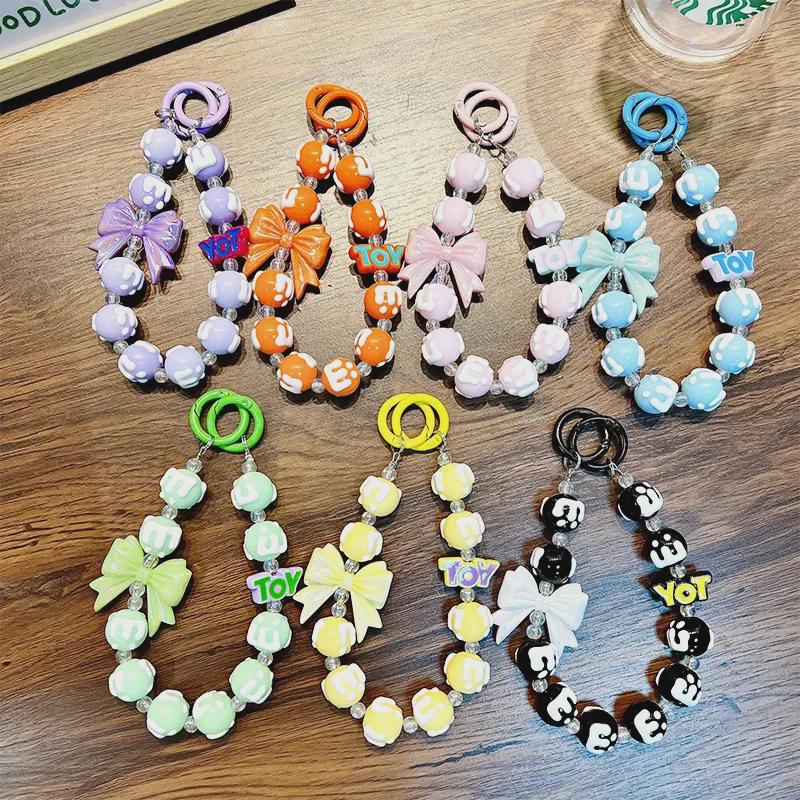 Подвеска для телефона и брелок с бантом из бисера: Подарочные аксессуары для мобильных телефонов, рюкзаков и автомобилей