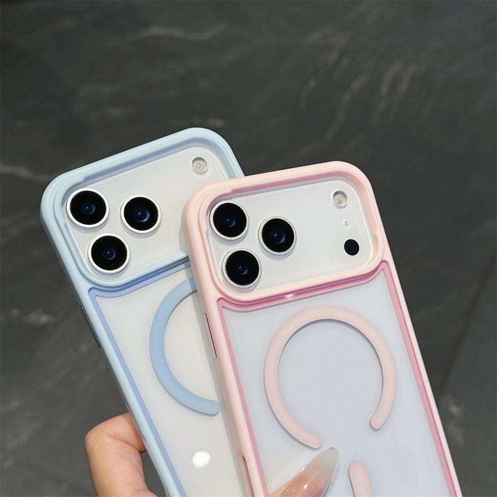 For iPhone 17 Air 16 15 14 13 12 Pro Max Plus transparent Case For Magsafe Magnetic Wireless Charging Hard Acrylic Clear Cover