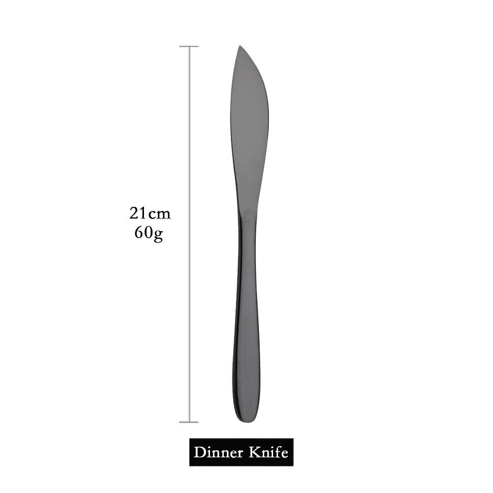 Black Matte Portable Tableware Cutlery Set 18/10 Stainless Steel Dinnerware Set Knife Fork Spoon Silverware Kitchen Flatware Dropshipping