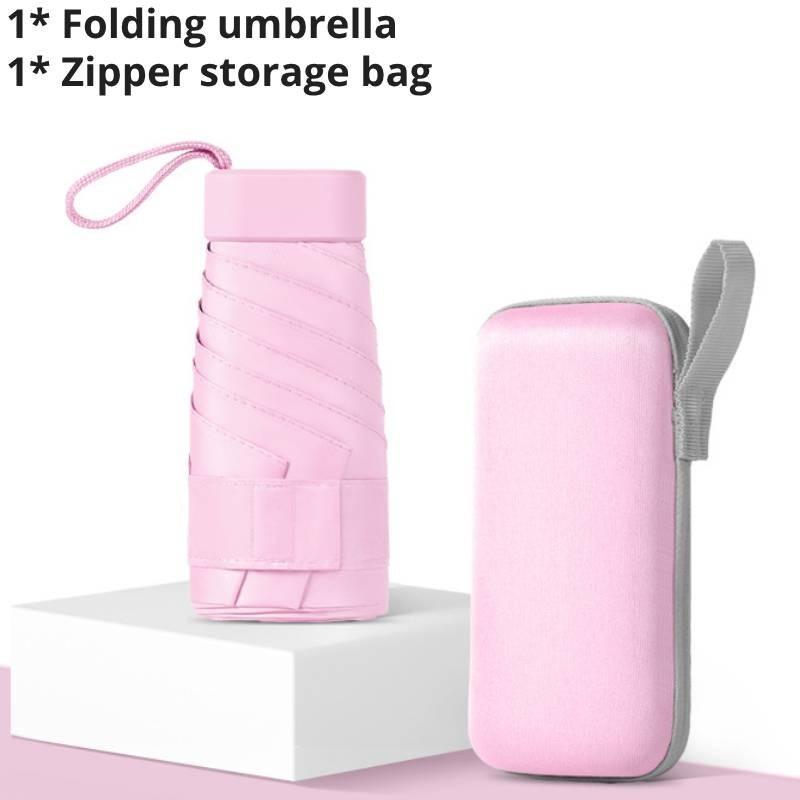 Стильный многоцветный портативный складной зонт для женщин с тканью с защитой от УФ-лучей