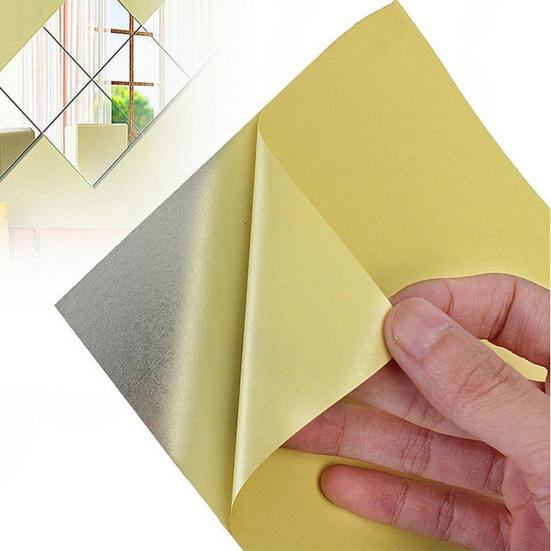 16шт квадратные самоклеящиеся зеркальные наклейки на стену диван ТВ фон декор комнаты