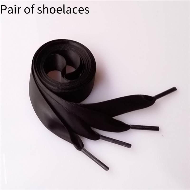 Colorful Polyester Ribbon Shoe Lace For Sneakers Satin Candy Color Flat Lace