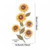Радостная атмосфера 3D Металлическое искусство Винтажный декор подсолнуха Настенное украшение