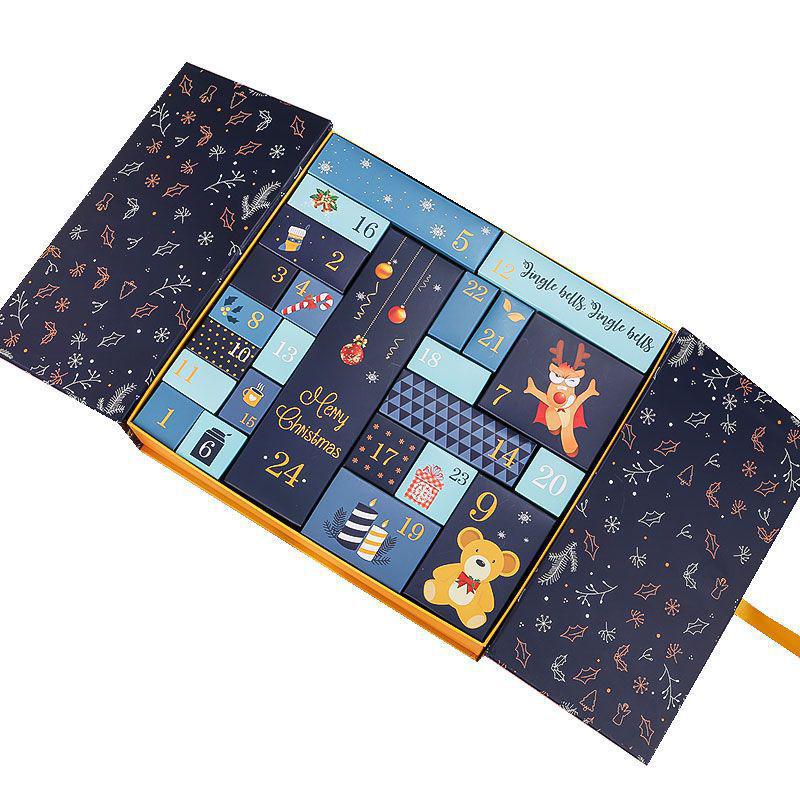 Пустой Адвент-календарь, самодельные коробки для календаря Адвента, которые нужно заполнить, заполняемый обратный отсчет на 24 дня, пустой Адвент-календарь с коробками