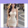 Летнее платье Полиэстер Кружево Сшитое Облегающее Bodycon С Квадратным Вырезом Для Повседневной Носки