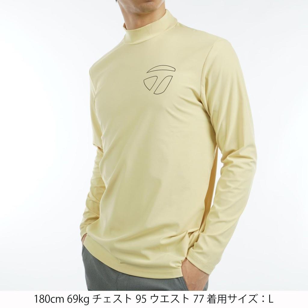 TaylorMade TM Basic Long Sleeve Mock Club, Cream, Size O, Men's, 24FW, UN353