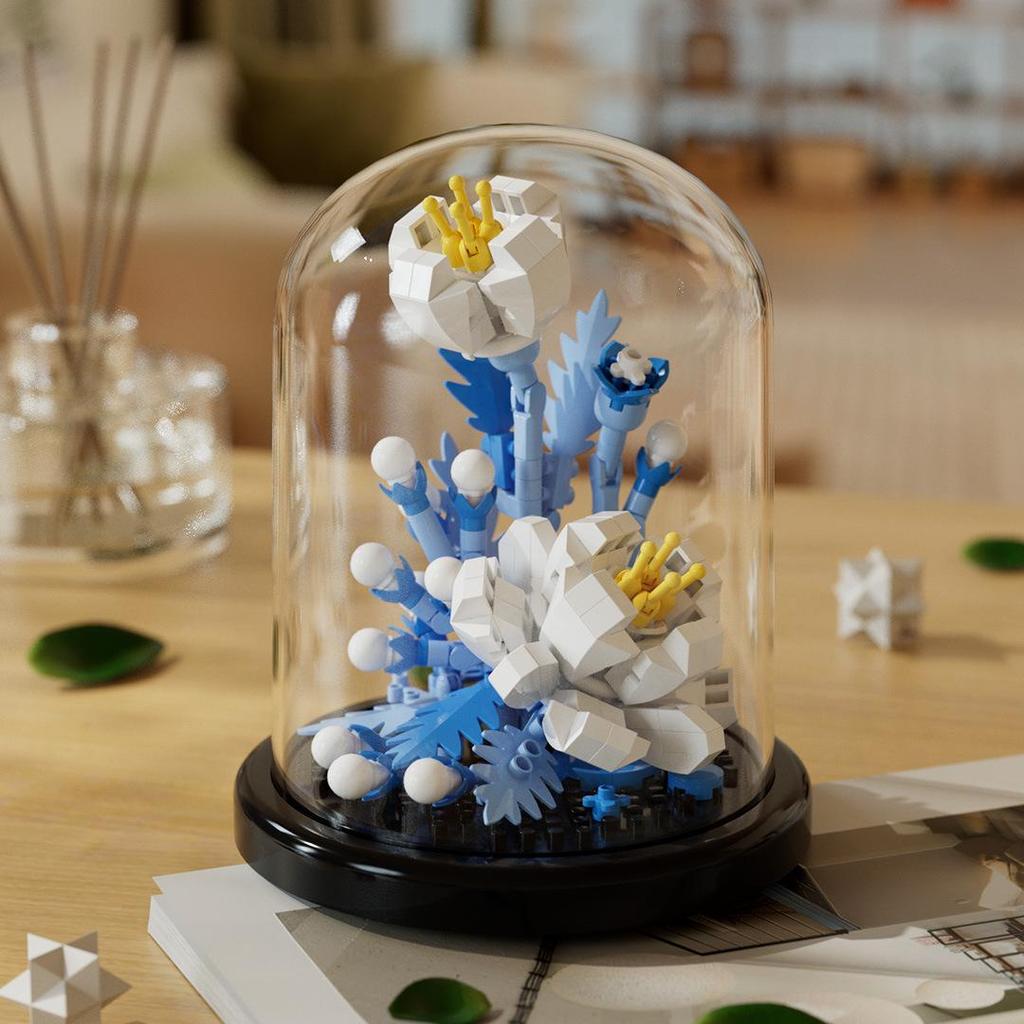 Valentine's Day Eternal Rose Bouquet: Compatible with Lego China Building Blocks, Flower Plant Potted Children's Toy