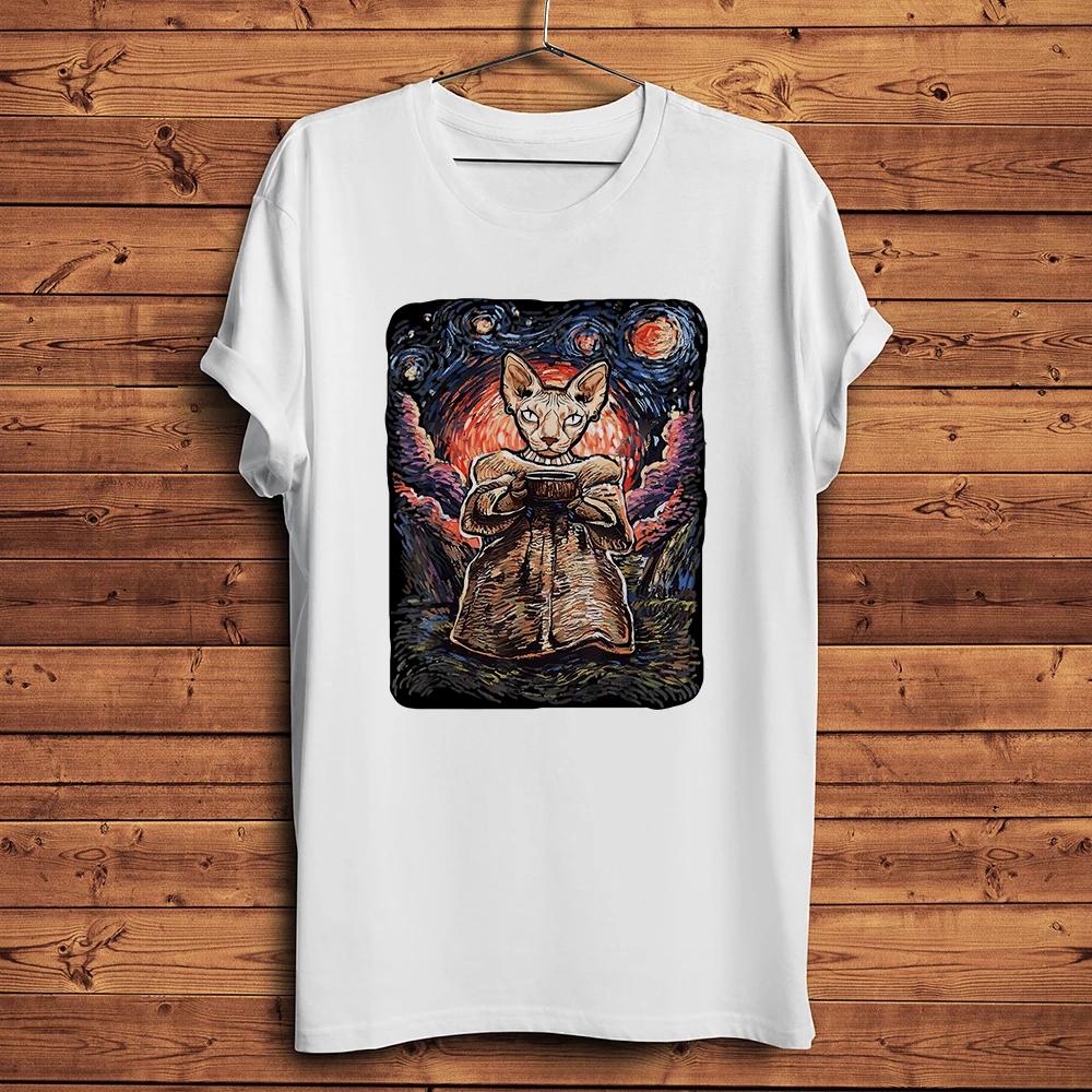 Bizarre Strange Weird Sphynx Cat Funny Artistic Meow TShirtShort Daily Casual T ShirtUnisex Streetwear Teebreathable Print