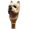 Голова собаки породы керн-терьер, резная ручка, уникальный стиль, деревянная трость, подарок
