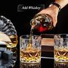 Подарок на День отца для мужчин Набор камней для виски 8 шт. Гранитные кубики льда + 2 шт. Стаканы для виски в деревянной коробке-бутылке Подарок для папы