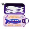Cute Jewelry Container Sardine Can Storage Box, Portable Anti-tangle Travel Case, Anti Tangle Necklace Holder Lightweight Retro Plastic Organizer for