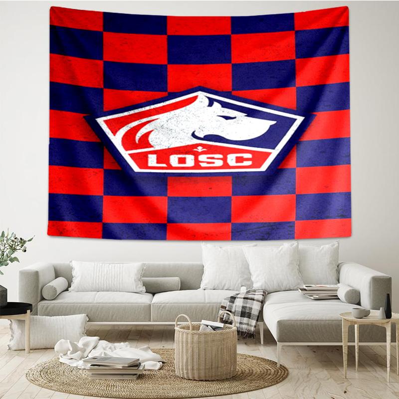 Losc Football Crest Tapestry Hanging for Bedroom,Livingroom, Playroom,Decor Art Room Wall Tapestry Holiday and Birthday Gifts