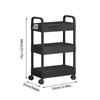 Household Multi-layer Small Cart Storage Rack Floor To Floor Kitchen Bedroom Bathroom Storage Rack With Wheels Rolling Cart