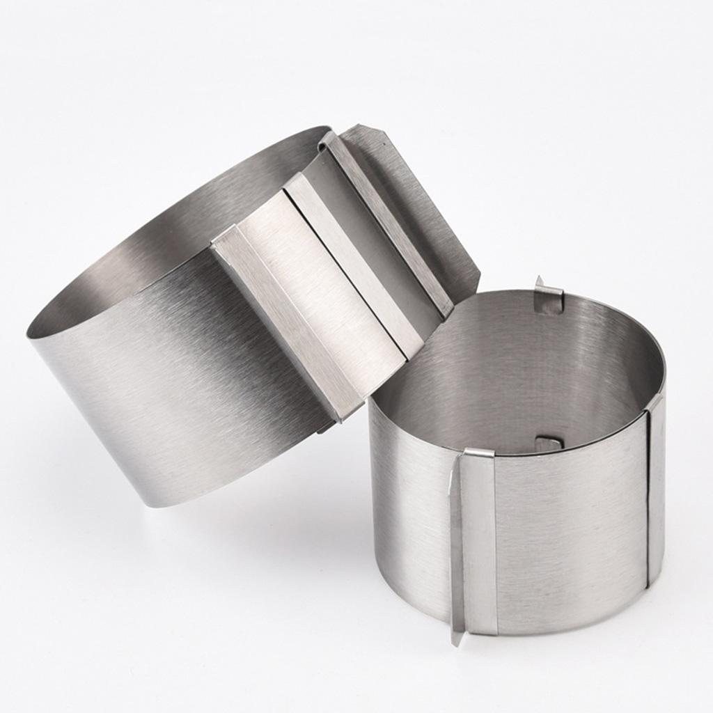 Stainless Steel Round Shape Mousse Baking DIY Pastry Ring Mold Round Adjustable Exquisite Children's Day Baking Gift