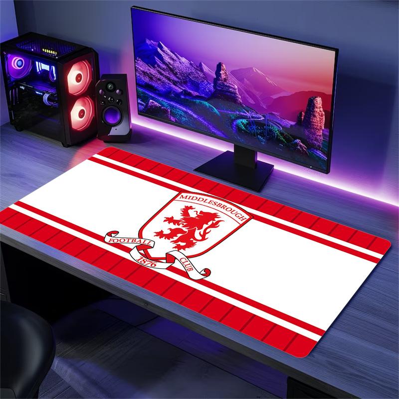 Middlesbrough FC Print Cushion Non-slip Laptop Tablet Big Mousepad XXL Mat Mini PC Playmat With Lock edge
