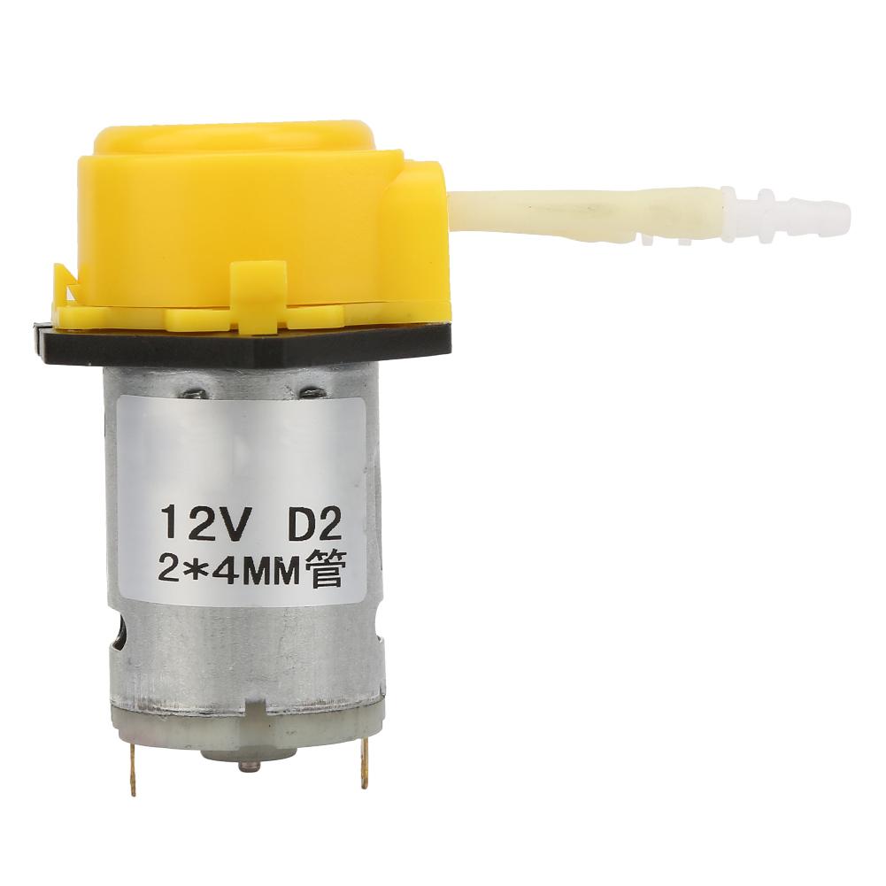 DC12V Желтая Микро Водяная Жидкостная Перистальтическая Насос Для Аквариума Лаборатории Аналитический 2*4мм
