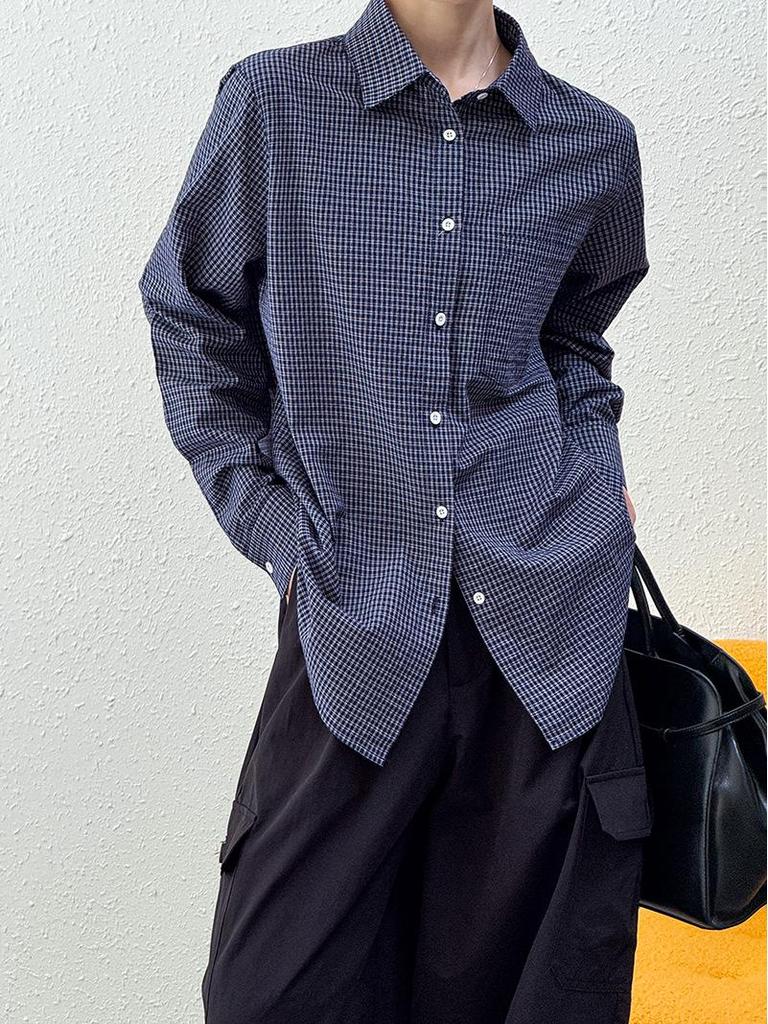 Оранжевое укороченное пальто Zhi в стиле ретро с лацканами в гусиную лапку - Универсальный осенний стиль