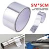 5mx5cm Fiberglass Heat Reflective Tape Silver High And Exhaust Sound Insulation Tape Temperatur W8D3