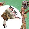 Indian Feather Headdress Cosplay Decor Headpiece for Holidays Dance Show