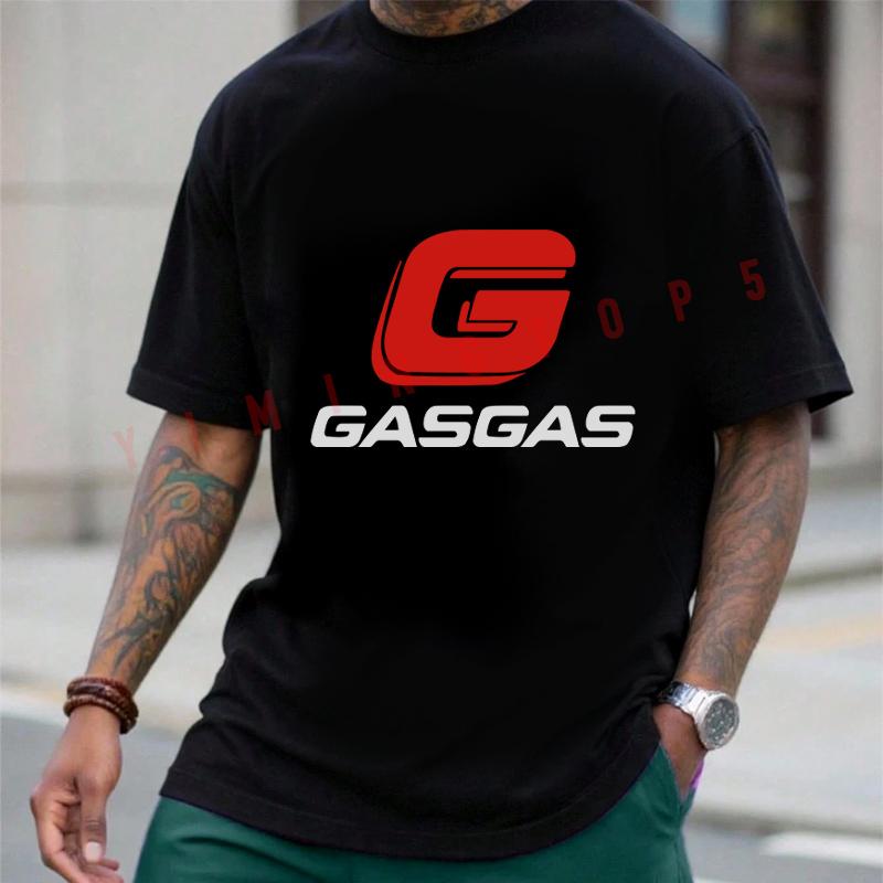 Motorcycles GasGas Moto Men's T-shirt Moto Summer Cotton Short Sleeved Casual O-Neck Unisex Top