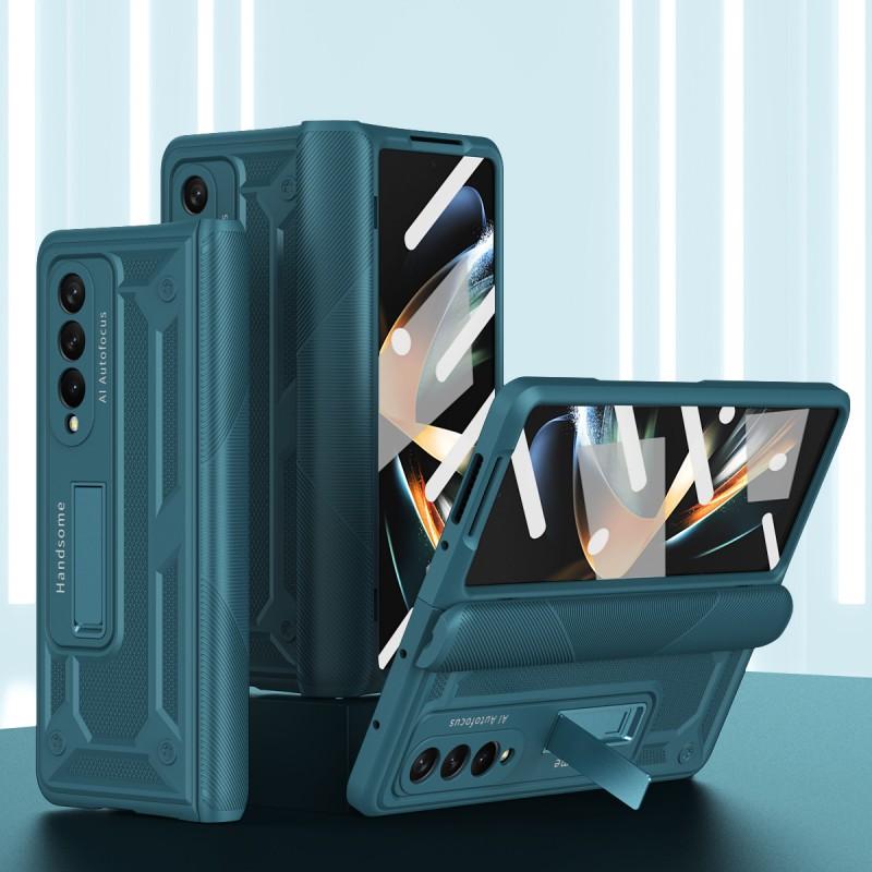 Galaxy Z Fold4 Case Slim PC Cover With Built-in Kickstand Shockproof Full Protection Fold3