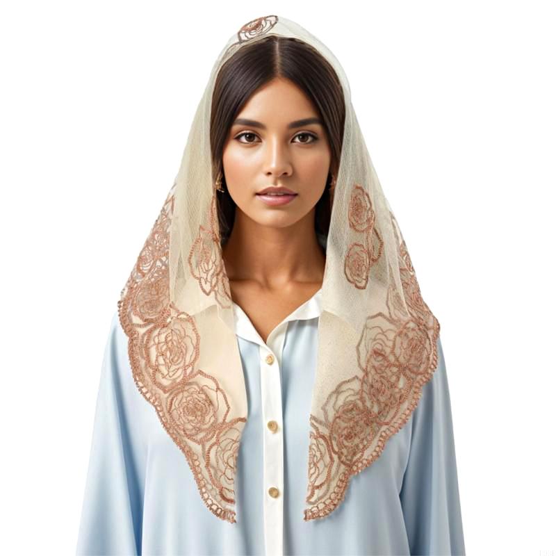 1Pc Lace Versatile Patterned Photography Props Headscarf Fashion Wedding Headscarf Scarf Cotton