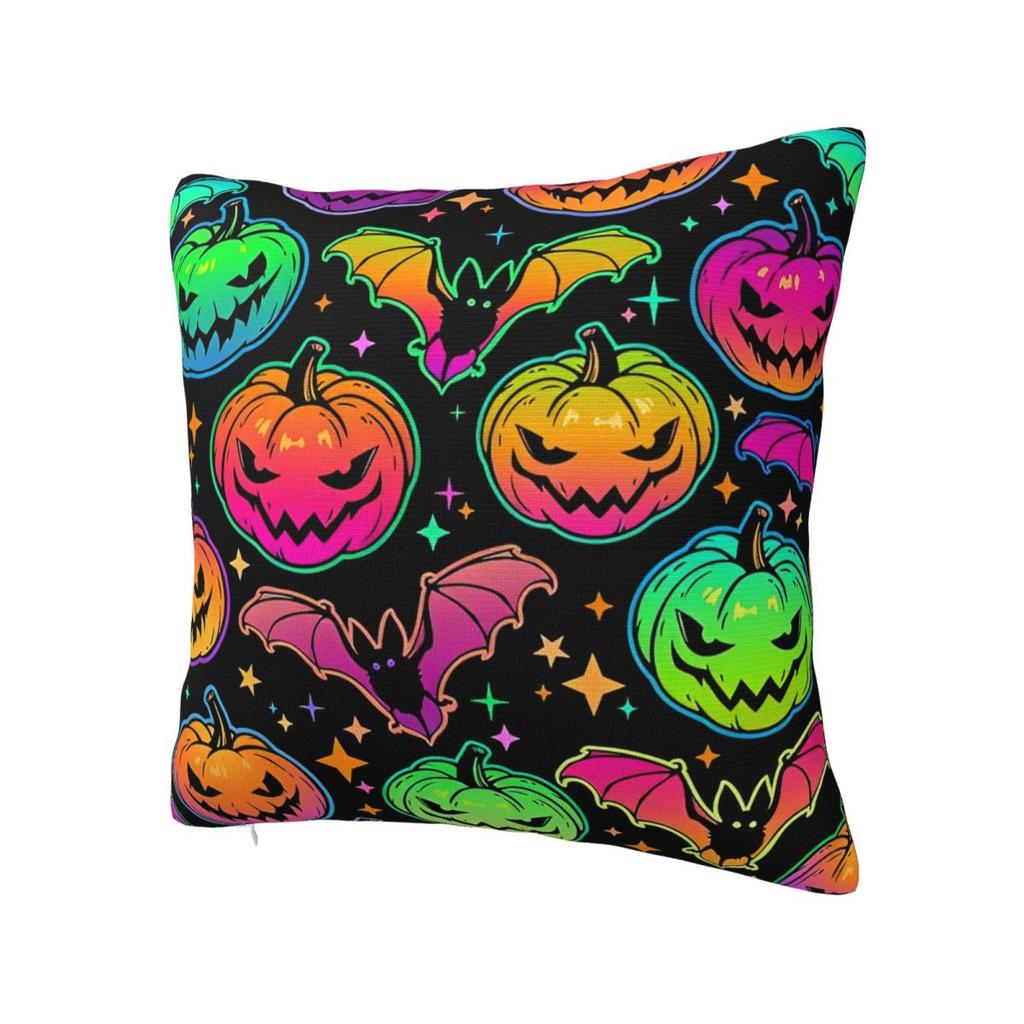Pillow Case Halloween Pumpkin Bat Soft Pillow Cover Novelty Cushion Cover Graphic Pillowcases For Living Room Chair