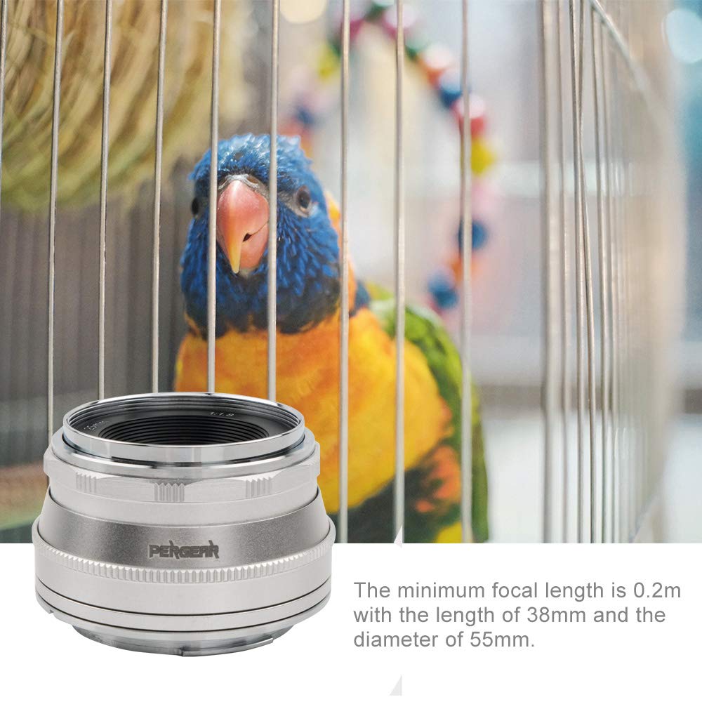 Pergear 25mm Replacement Lens for Fujifilm Camera Replacement Lens Bright Bokeh Perfect for Portrait Landscape Fuji Camera XM2 Compatible with F1.8