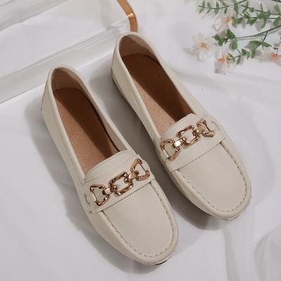 Мода Женская Мода Балетки Осень Новые Круглый Носок Глубокий Вырез Металлическая Цепочка Мягкая Подошва Противоскользящие Износостойкие Низкие Туфли