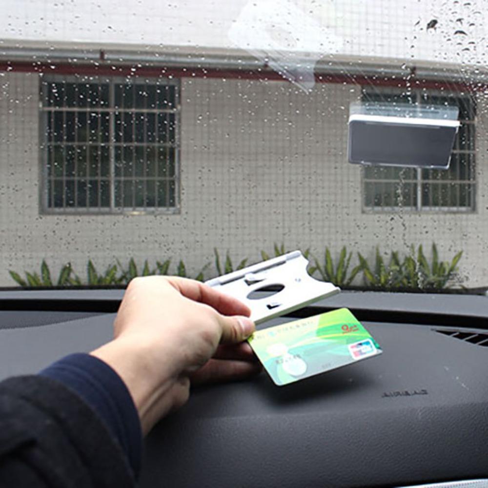 Car Card Sleeve with Suction Cup ID IC Card Holder Parking Ticket Clip Auto Fastener Card for Windshield Bill Holder Mount