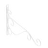 Iron Plant Hanger Wall Hanging Bracket Flower Hook for Home Garden Decoration 30*21cm(White)