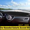 Чехол на приборную панель автомобиля, защитный коврик от ультрафиолетового излучения, нескользящий коврик для Hyundai Solaris Accent RB 2010 2011 2012 2013 2014 2015 2016