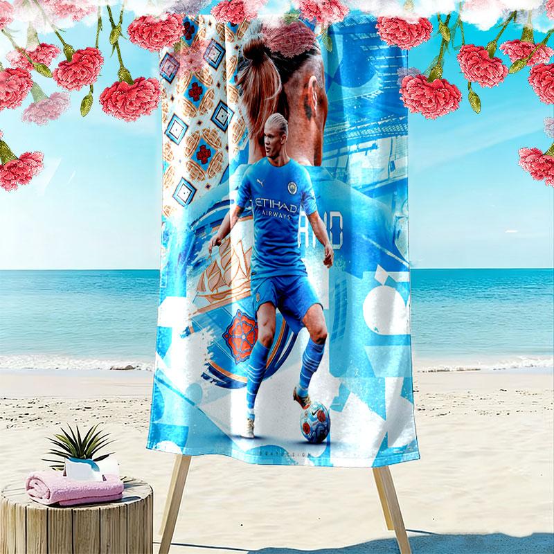 Manchester City F16.C Print Beach Towel, Large Soft Quick Dry Towel for Beach Camping Swimming