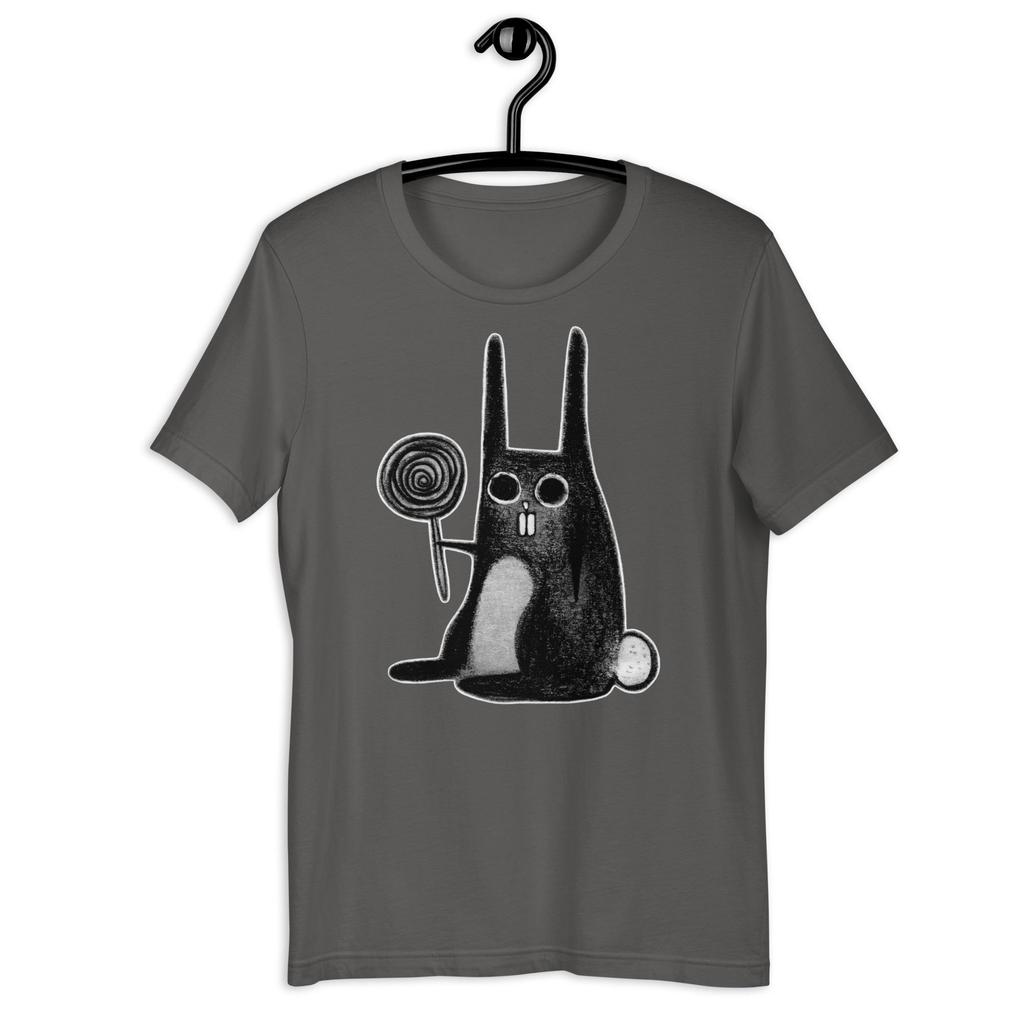 Fashion Weird Rabbit Kawaii Folk Art Gothic Rabbit Lover Birthday Gift Creepy Cute Funny Lollipop Candy Goth Bunny Men Tee