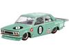Datsun 510 Pro Street KDO510 Light Green Jun Kaido House Special Diecast Model Car True Scale Miniature (Design Imai) 1/64 ""