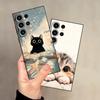 Мультяшный чехол-кошка для Samsung Galaxy S26 Ultra S24 S25 Plus S20 Ultra S10 S9 S21 FE Note 20 8 9 10 S23 Чехол для телефона