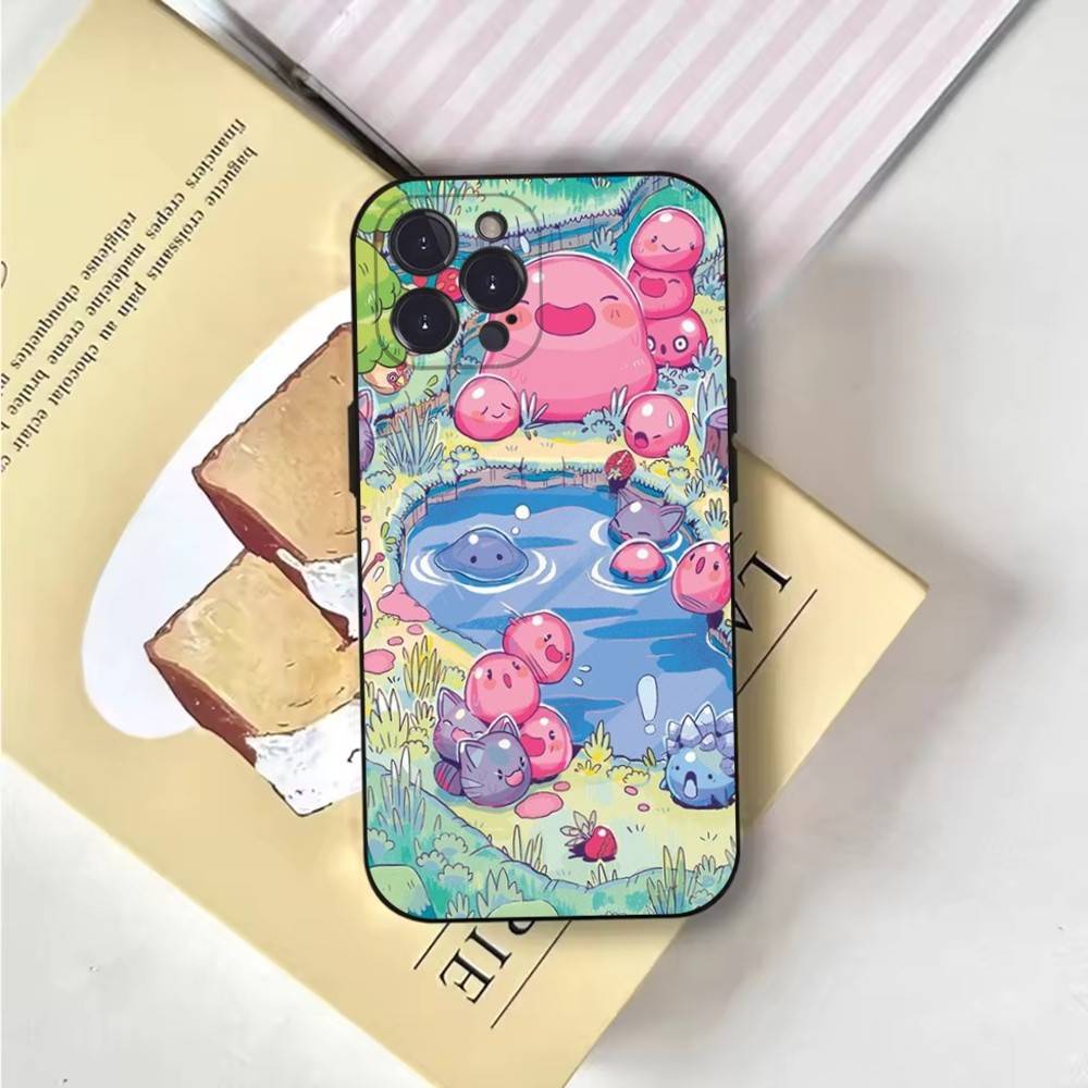 Чехол для телефона S-Slime Rancher Чехол для телефона для iPhone 16,15,14,13,12,11,Pro,X,XS,Max,XR,Plus,Mini Мягкий черный чехол