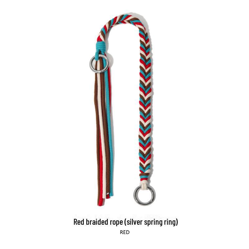 SP-109: Hand-Woven, Creative, Contrasting Color Shoulder Straps for Bags with Spring Rings