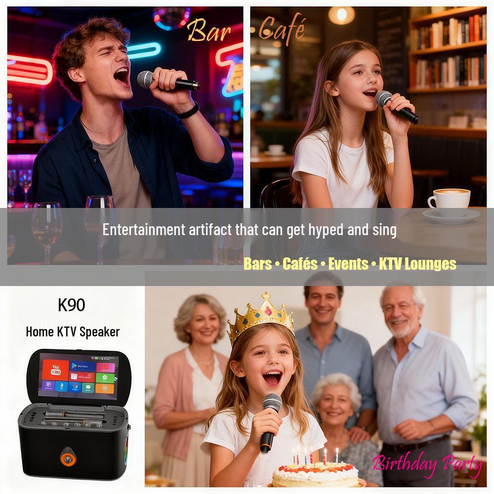 Универсальный Bluetooth-динамик KTV с экраном и усилителем для выступлений на открытом воздухе и танцев