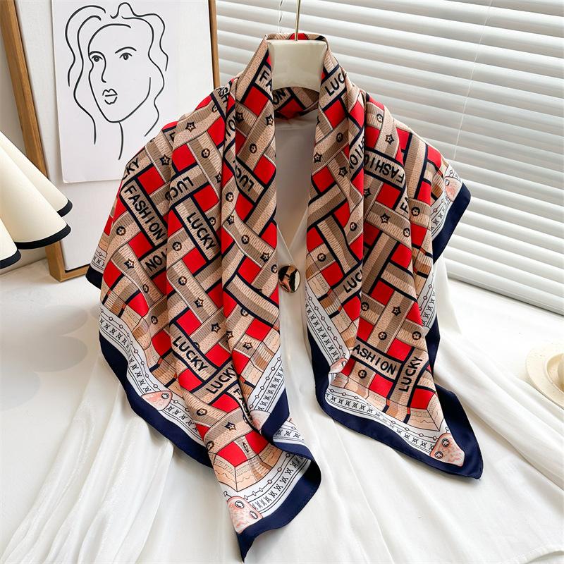 90 см дорожный солнцезащитный универсальный большой квадратный шарф шаль платок для защиты шеи шарф украшение для всех сезонов